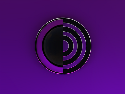 TOR Browser Onion Logo Design in 3D black