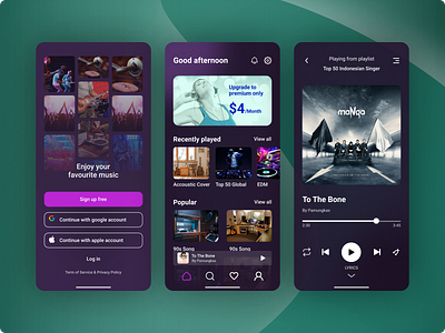 Music Player 3d animation app branding design graphic design icon illustration logo motion graphics typography ui ux vector