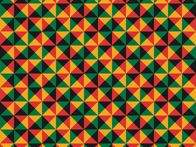 Geometric Triangle Pattern (Rasta Colours)