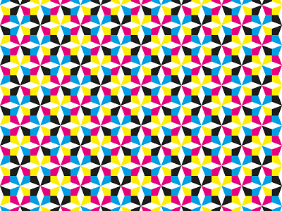 Geometric Diamond Pattern (CMYK)