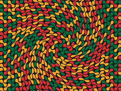 Twisted Metaballs Pattern (Rasta Colours) aesthetic colors colours jamaica metaball metaballs pattern pattern design patterns rasta rastafari rastafarian red gold green reggae shape shapes swirl twirl twist twisted