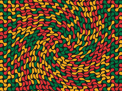 Twisted Metaballs Pattern (Rasta Colours) aesthetic colors colours jamaica metaball metaballs pattern pattern design patterns rasta rastafari rastafarian red gold green reggae shape shapes swirl twirl twist twisted