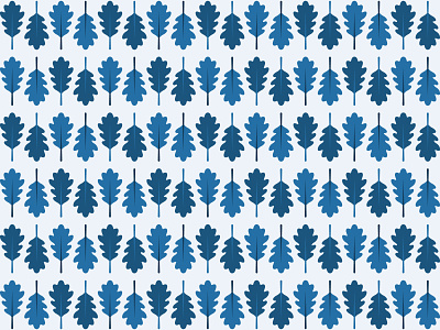 Oak Leaves Pattern (Blue) aesthetic blue defoliation foliage forest illustration leaf leaves nature oak oaks pattern pattern design patterns plant quercus seamless tree trees woods