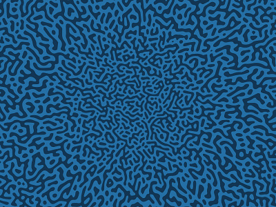 Warped Turing Pattern (Blue)
