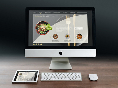 Restaurant The Artist - Menu adobe photoshop adobe xd art design minimal ui ux web web design website