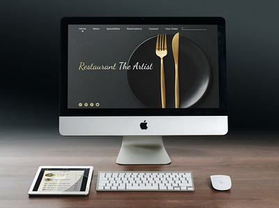 Restaurant The Artist - Homepage adobe photoshop adobe xd art design minimal ui ux web web design website