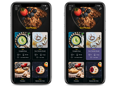 Foodie - Recipes, Cooking and Food Ideas App adobe photoshop adobe xd art design food app mobile design mobile ui ui ux