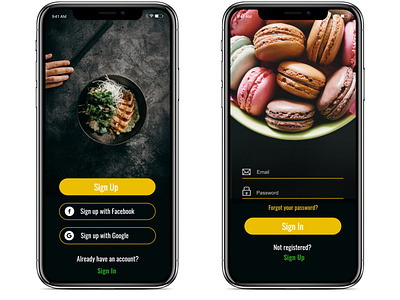 Foodie - Recipes, Cooking and Food Ideas App adobe photoshop adobe xd art design food food app mobile app mobile ui ui ux ux ui