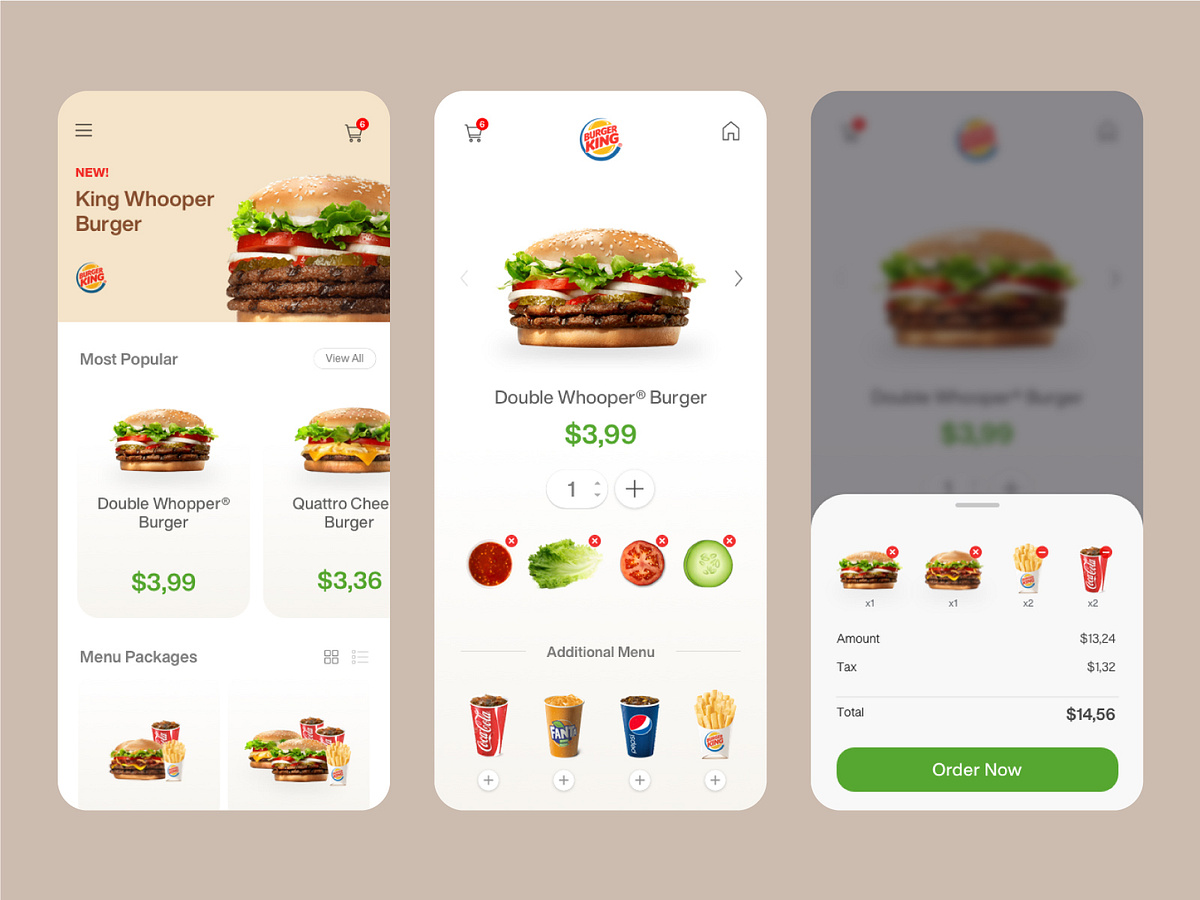 Burger King App (Visual) by Royyan Arianto on Dribbble