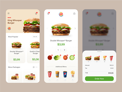 Burger King App (Visual) app design branding design food app interaction design sketch app ui ui design ux ux design visual design