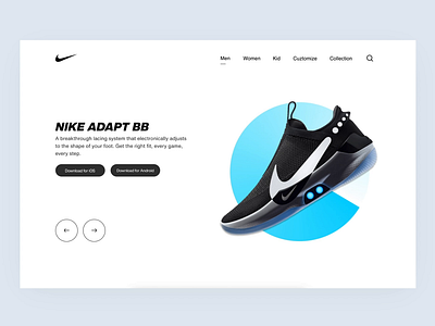 Nike Adapt BB Website (Interaction) branding design desktop app figma figma design figmadesign interaction interaction design protopie prototype ui ui design ux ux design visual design web web design website