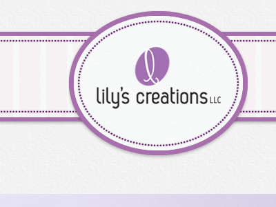 Lily's Creations Cake Boutique Logo dotted logo texture