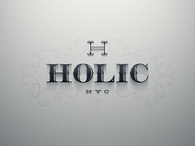 Holic NYC branding gloss holic logo metallic nyc treatment type typography