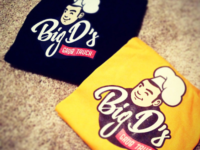 Big D's Grub Truck Shirt big d branding logo print script shirt treatment type typography vector