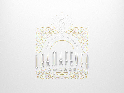 The Third Annual DramaFever Awards awards branding dramafever gold metal silver treatment type typography