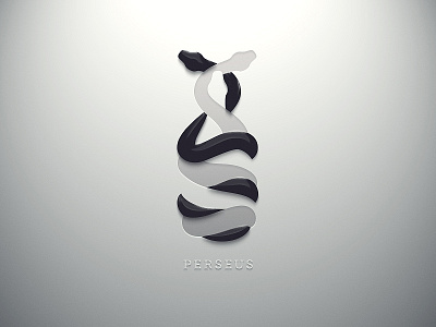 Perseus branding illustration interlace logo logomark logotype medusa perseus snakes