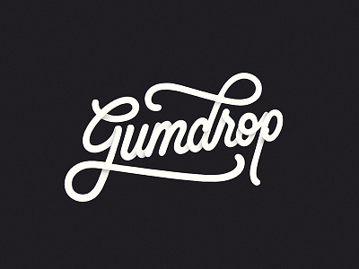 Gumdrop branding calligraphy handlettered lettering logo logomark logotype marker shadow type typography