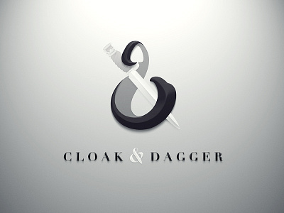 Cloak & Dagger ampersand branding cloak dagger illustration interlace logo logomark logotype