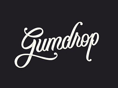 Gumdrop branding calligraphy handlettered lettering logo logomark logotype shadow type typography