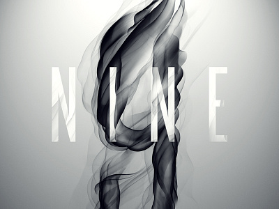 Nine branding lettering logo logomark logotype smoke typography