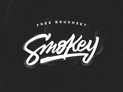 Smokey Brush Set abr branding brush calligraphy download freebie handlettered lettering psd set smokey typography