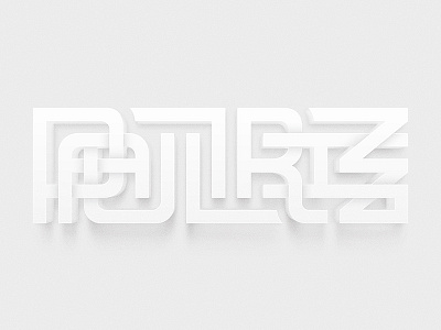 PAULTRIZZ block branding calligraphy handlettered lettering logo logomark logotype shadow type typography