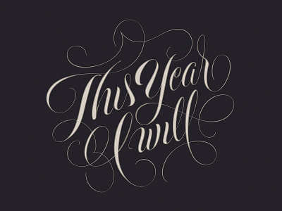 This Year I Will branding calligraphy handlettered lettering logo logomark logotype script type typography