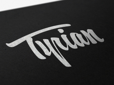 Tyrian handlettered lettering script treatment type typography
