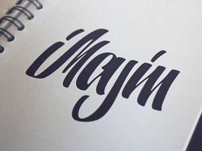 Imajin calligraphy handlettered handlettering lettering logo logotype type typography