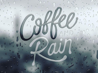 Coffee and Rain branding handletter illustration lettering logo logomark monogram script type typography