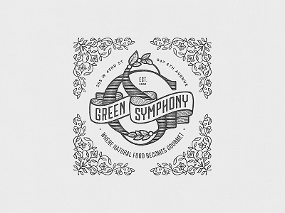 Green Symphony branding handletter illustration lettering logo logomark monogram script type typography