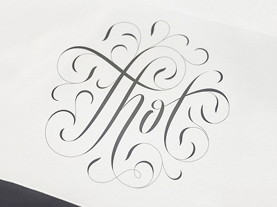 THOT calligraphy design hand handlettered letter lettering script thot type typography