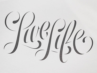 Live Life calligraphy design hand handlettered letter lettering script type typography