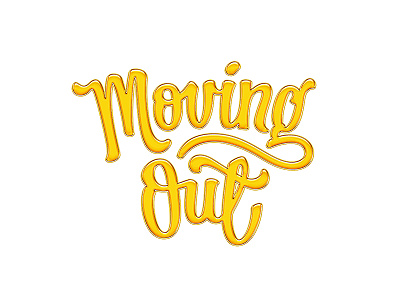 Moving Out calligraphy design hand handlettered letter lettering logo logotype script type typography