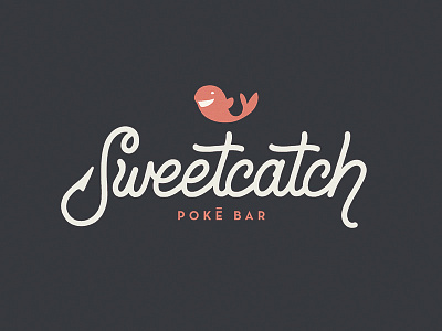 Sweetcatch POKĒ BAR 🐟 calligraphy design hand handlettered letter lettering script sweetcatch type typography