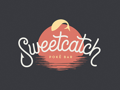 Sweetcatch Pokē Bar branding calligraphy design hand handlettered letter lettering logo script sweetcatch type typography