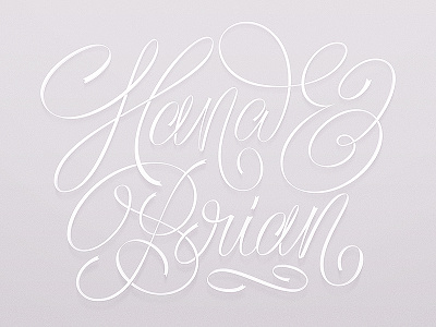 Hana & Brian calligraphy design handletter lettering script type typography wedding