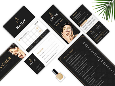 Native - Branding branding branding and identity business card flyer luxury nail logo nail salon premium brand print voucher