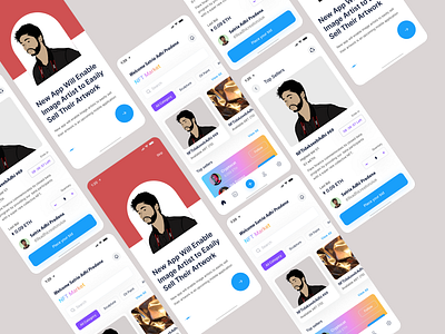 NFT Market Place App - Redesign Satria Adhi Pradana app app design apps design illustration market place app nft ui ui design ui ux design ux ux design