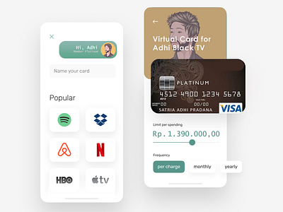 E-Money App - UI Design - Satria Adhi Pradana app apps branding design u ui ux