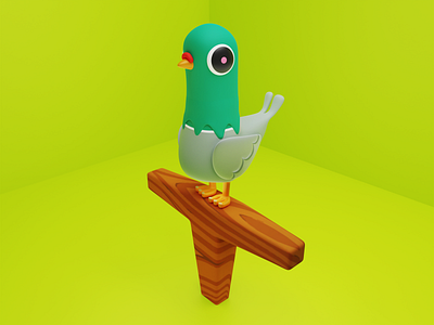 Bird 3d b3d bird blender blender3d blendercycles cartoon cartoonish character cycles dove funny render