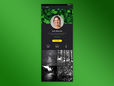 User Profile mobile profile ui ux