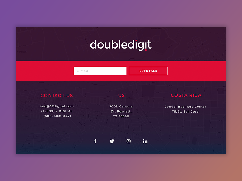 Footer by David Melendez on Dribbble