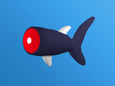 Half Shark 3d blender blender3d blender3dart fish lowpoly modeling