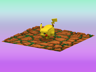 Pikachu 3d b3d blender blender3d character pikachu pokemon