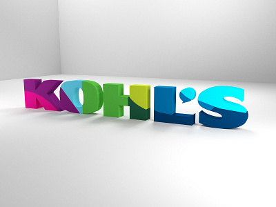 Kohl's Logo 3d b3d blender blender3d department store kohls logo