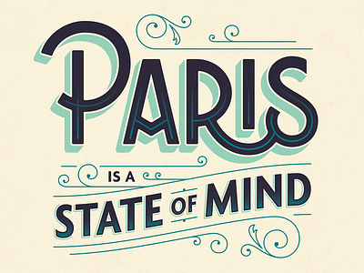 Paris lettering script