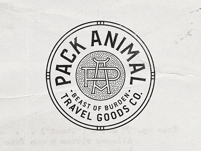 Pack Animal Badge animal badge monogram typography