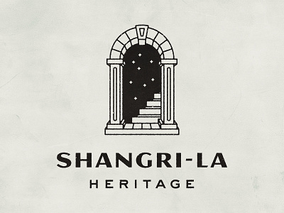 Shangri-La door identity logo