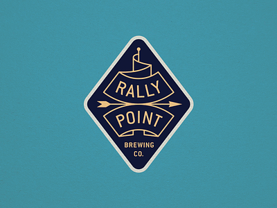 Rally Point arrow branding brewery flag logo